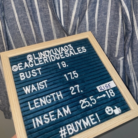 EUC Drew Rikki Linen Blend Denim Striped Blazer Jacket Size Small - Picture 4 of 4